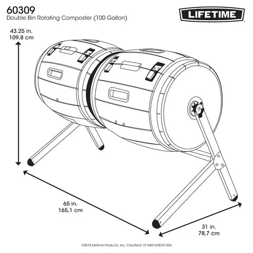 Double Bin Rotating Composter